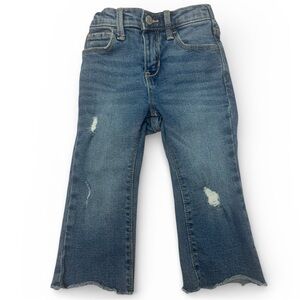 Old Navy Girls 2T Distressed Blue Denim Jeans Elastic Waist